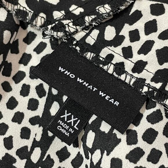 Who What Wear Domino Dot Sleeveless Top - Black/White - XXL - Picture 8 of 9